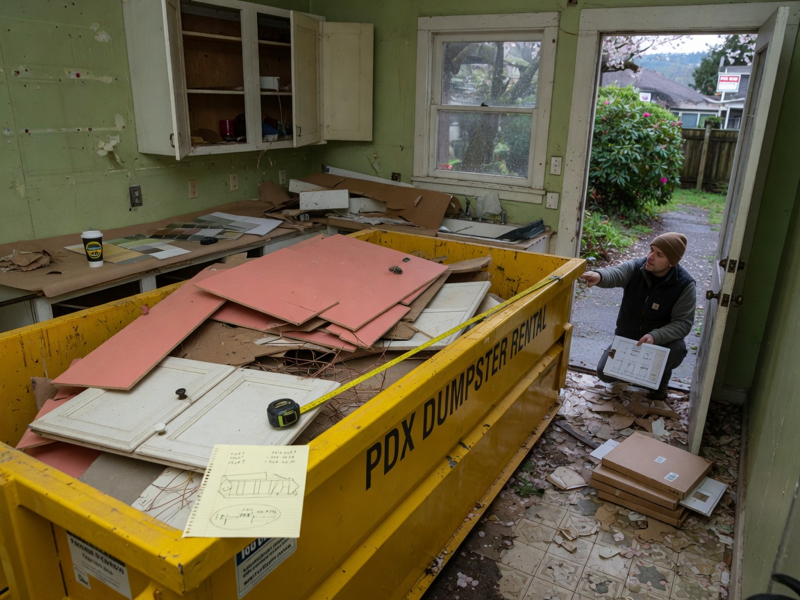How to Choose the Right Dumpster Size for a Portland Kitchen Remodel