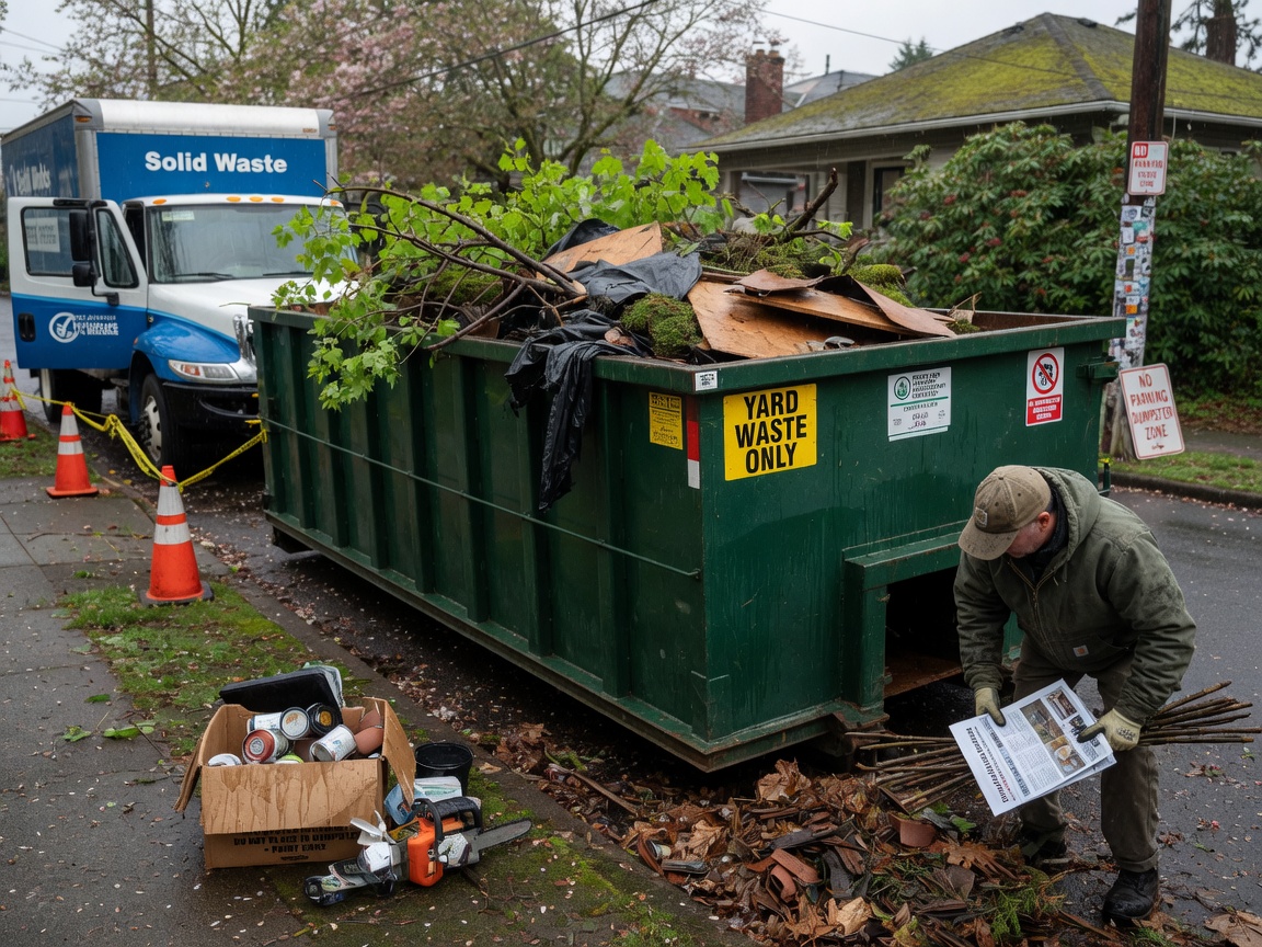 Portland Dumpster Rental Rules for Yard Waste and Storm Debris