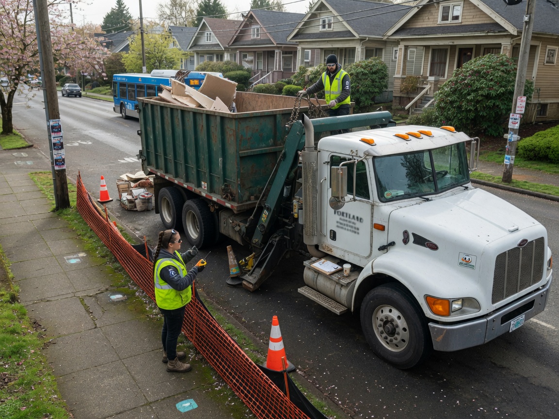 Dumpster Rental work by Portland Dumpster Rental in Portland, OR